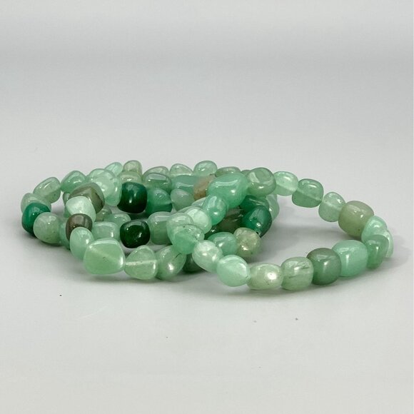 Green Aventurine Tumbled, Polished Stone Bracelet, Gift for Her - Picture 9 of 10